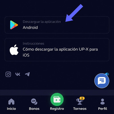 Open the UP-X download page
